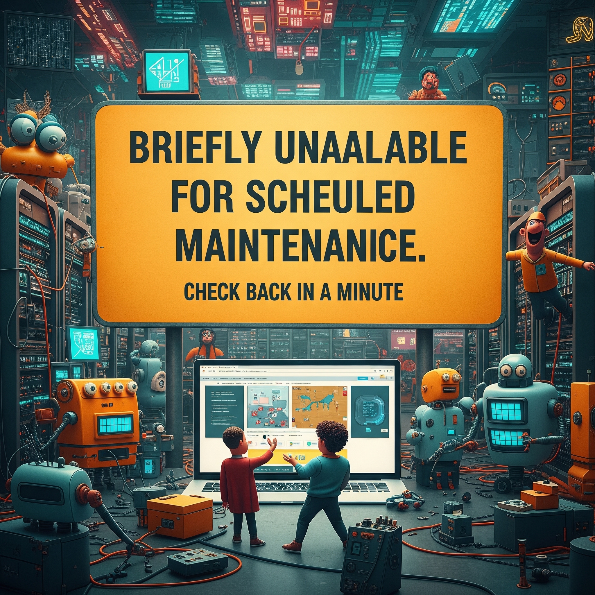 E se il sito si blocca su “briefly unavailable for scheduled maintenance. check back in a minute”?